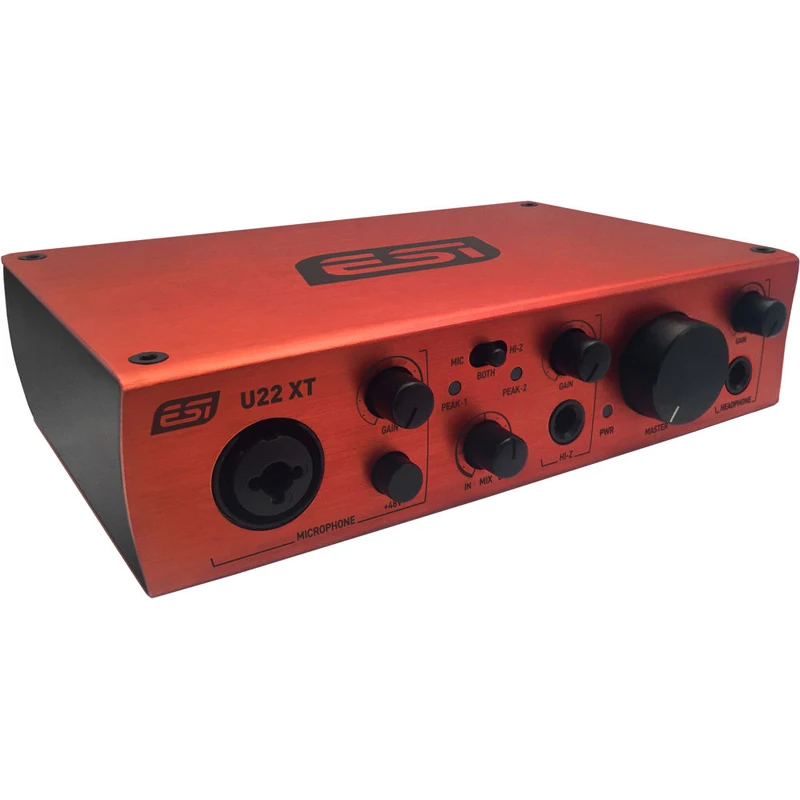 Новый ESI U22XT Профессиональный 24bit USB 2 0 аудио Интерфейс звуковая карта 24-бит/96 кГц