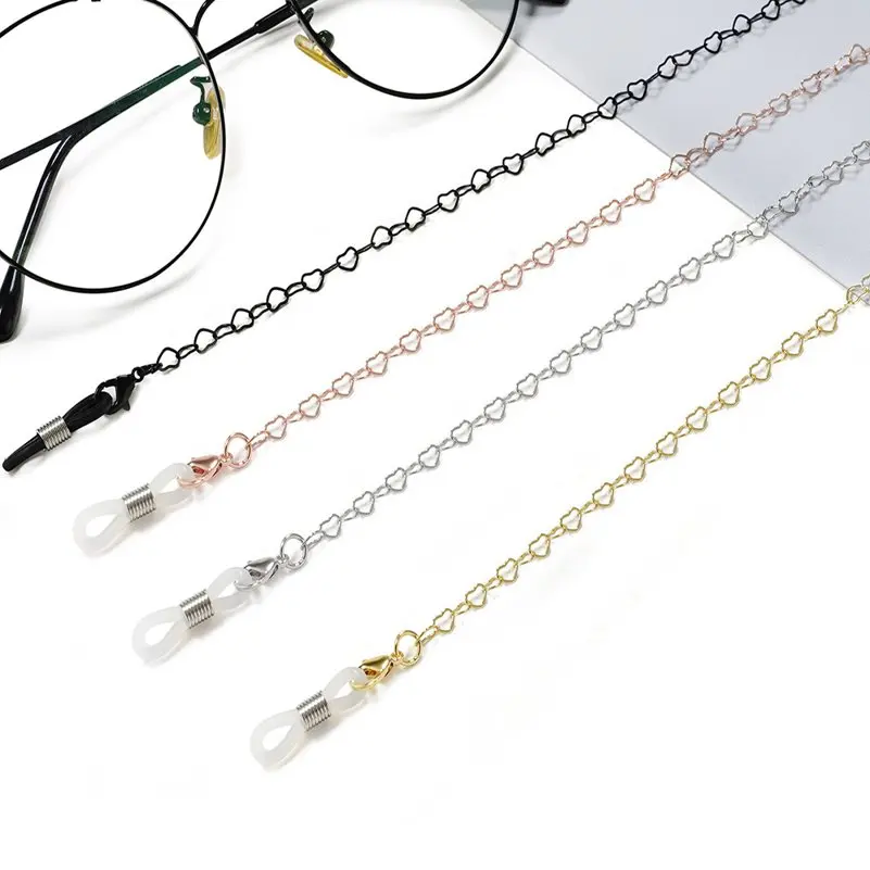 

Fashion Hollow Heart Chain for Glasses Men Women Hanging Neck Sunglasses Chain Lanyards Necklace Eyeglass Eyewear Cords Holder