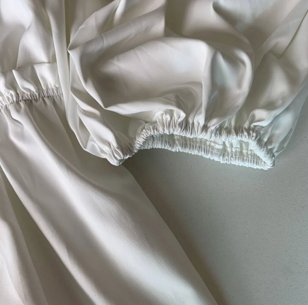 

Women Sexy Dress 2021 Summer Puff Sleeve V-Neck Mini Dress White Female Fashion Solid Princess Party Elegant Dresses Vestidos