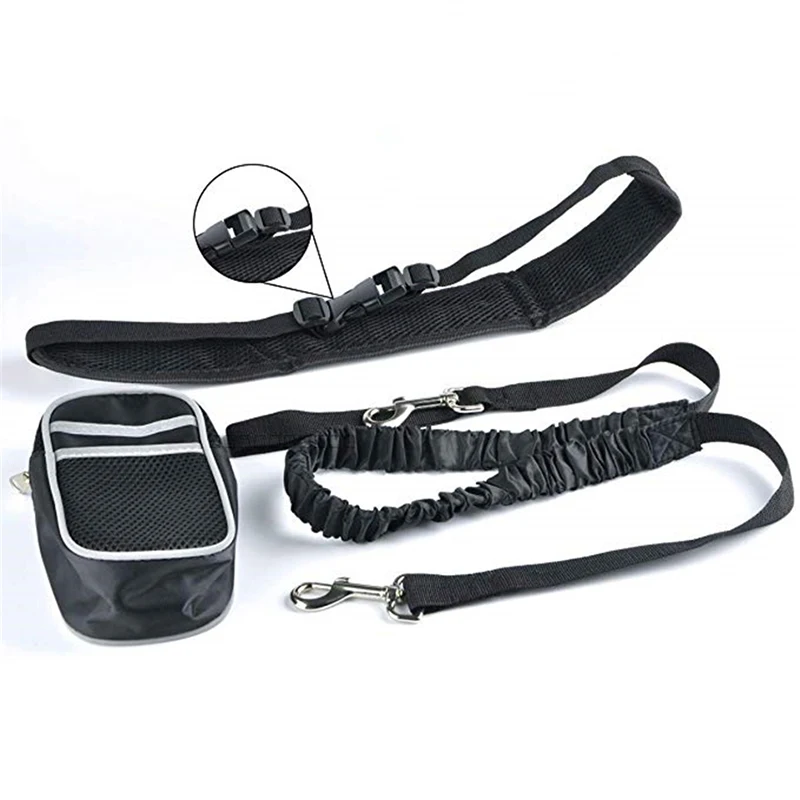 

Pet Dog Leash Set Outdoor Portable Waist Bag Adjustable Reflective Leash With Receiving Bag Walking Traction Rope Pet Supplies