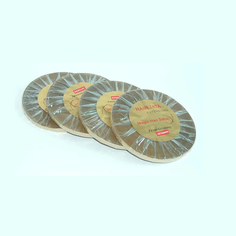 Wholesale 0.8cm 1cm 36 yards Hair TaTa extension tape Magic Hair Salon Double Side Lace Front Hair Tape For Lace Wigs