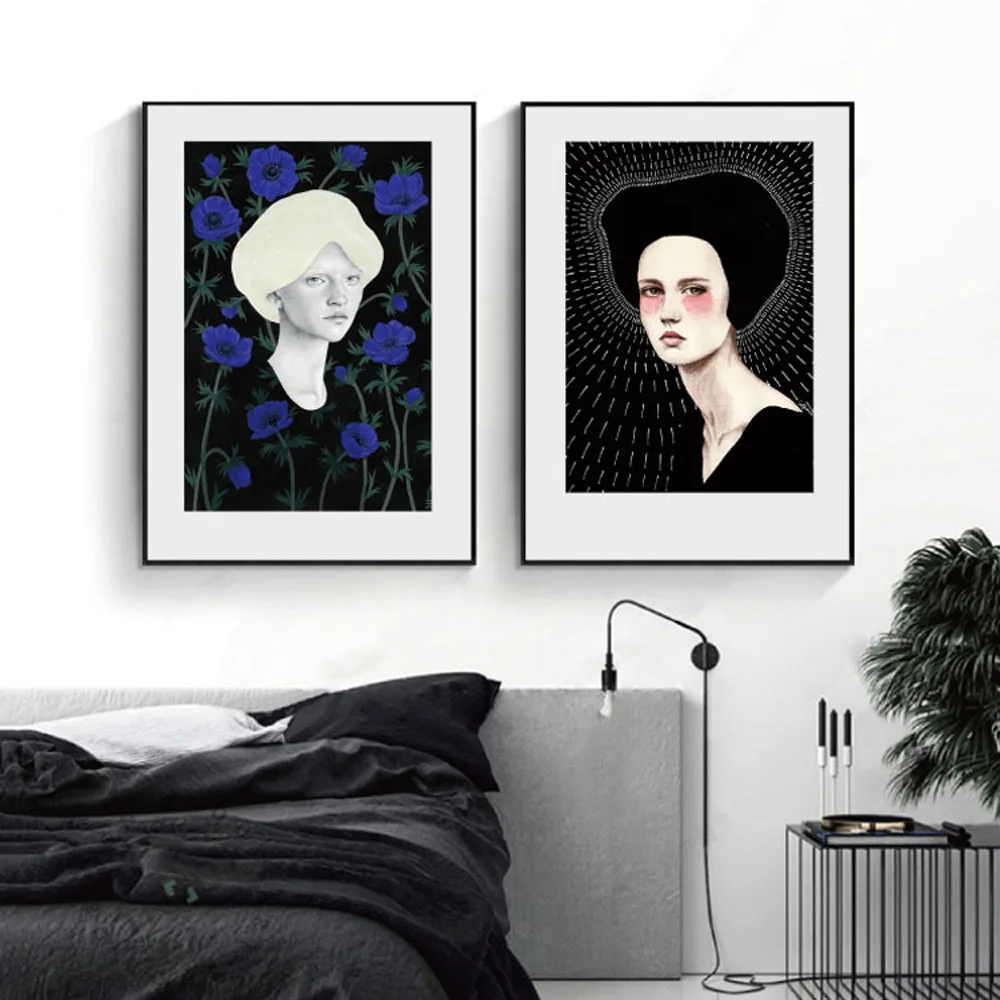 

Abstract Fashion Girl Poster Modern Woman Figure Picture Room Decorative Canvas Paintings Frameless Wall Art Prints