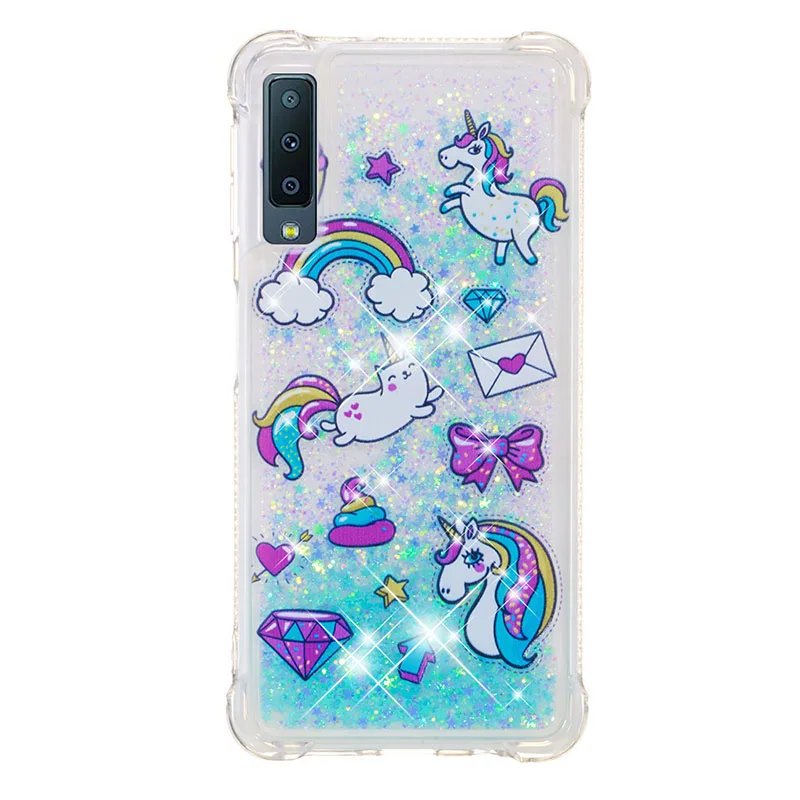 Courier Horse Блестками с блестками жидким песком чехол для samsung Galaxy A8 плюс A7 A6 A310 A510 A320 A520 A720 M20 M30 A10 A20 A30 крышка - Цвет: Courier Horse