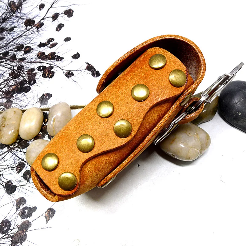 Чехол для ключей blongk из кожи ручной работы органайзер дома чехол с заклепками на