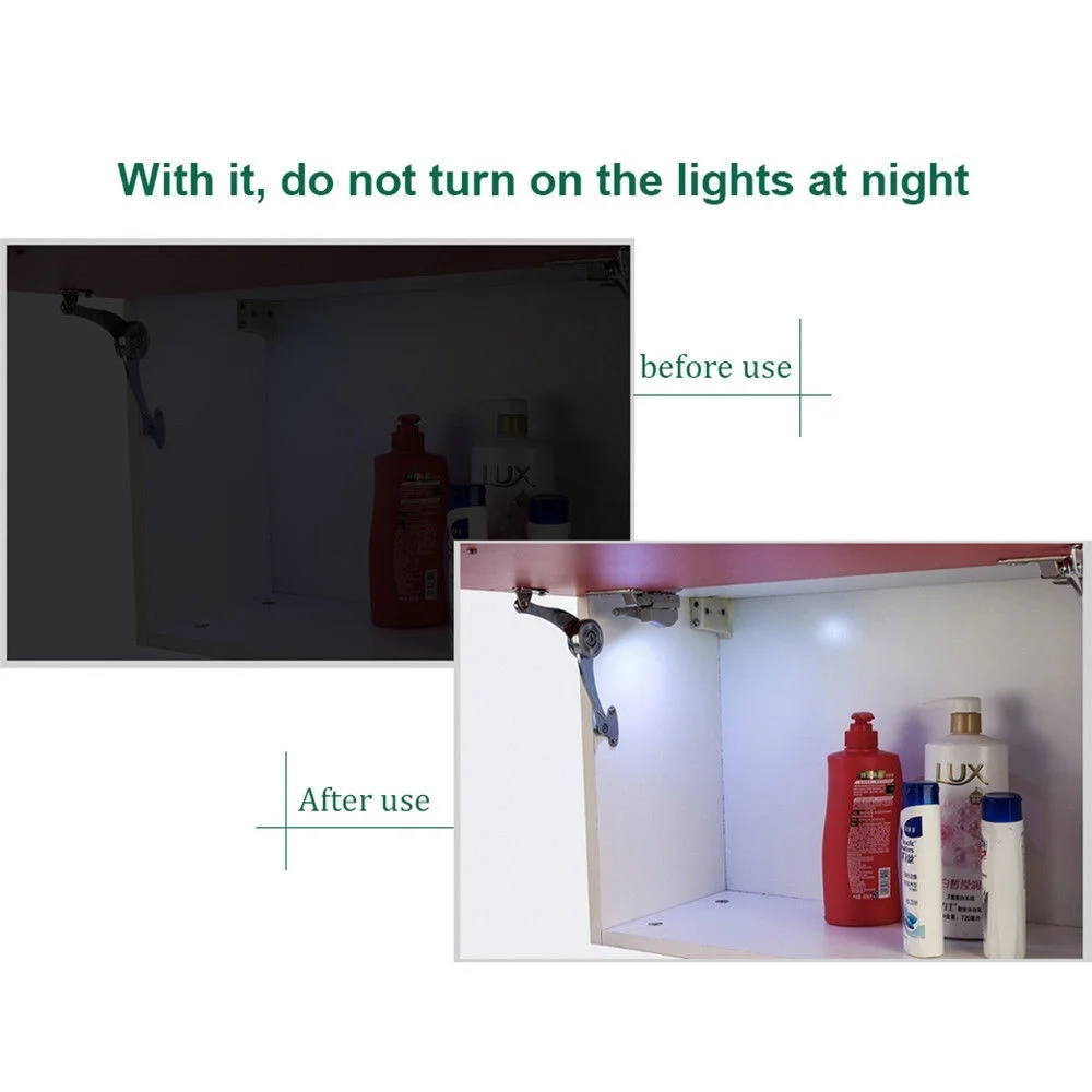 

10 LEDs, Bedroom Kitchen Closet Night Light, Inner Hinge Light Under Cabinet Light, General Wardrobe Cabinet Sensor Light