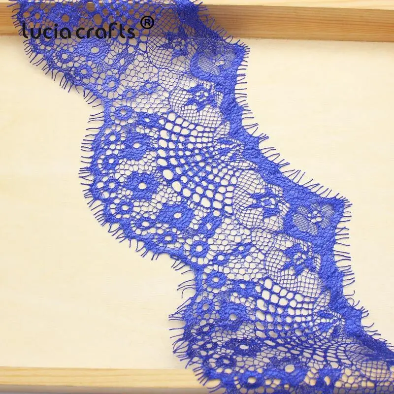 Color 13 Royal blue 3 ярда 9,5 см, 11 цветов на выбор, Цветочная вышивка, кружевная ткань, отделка лентами, рукоделие, шитье, материалы ручной работы, R0503 - Цвет: Color 13 Royal blue