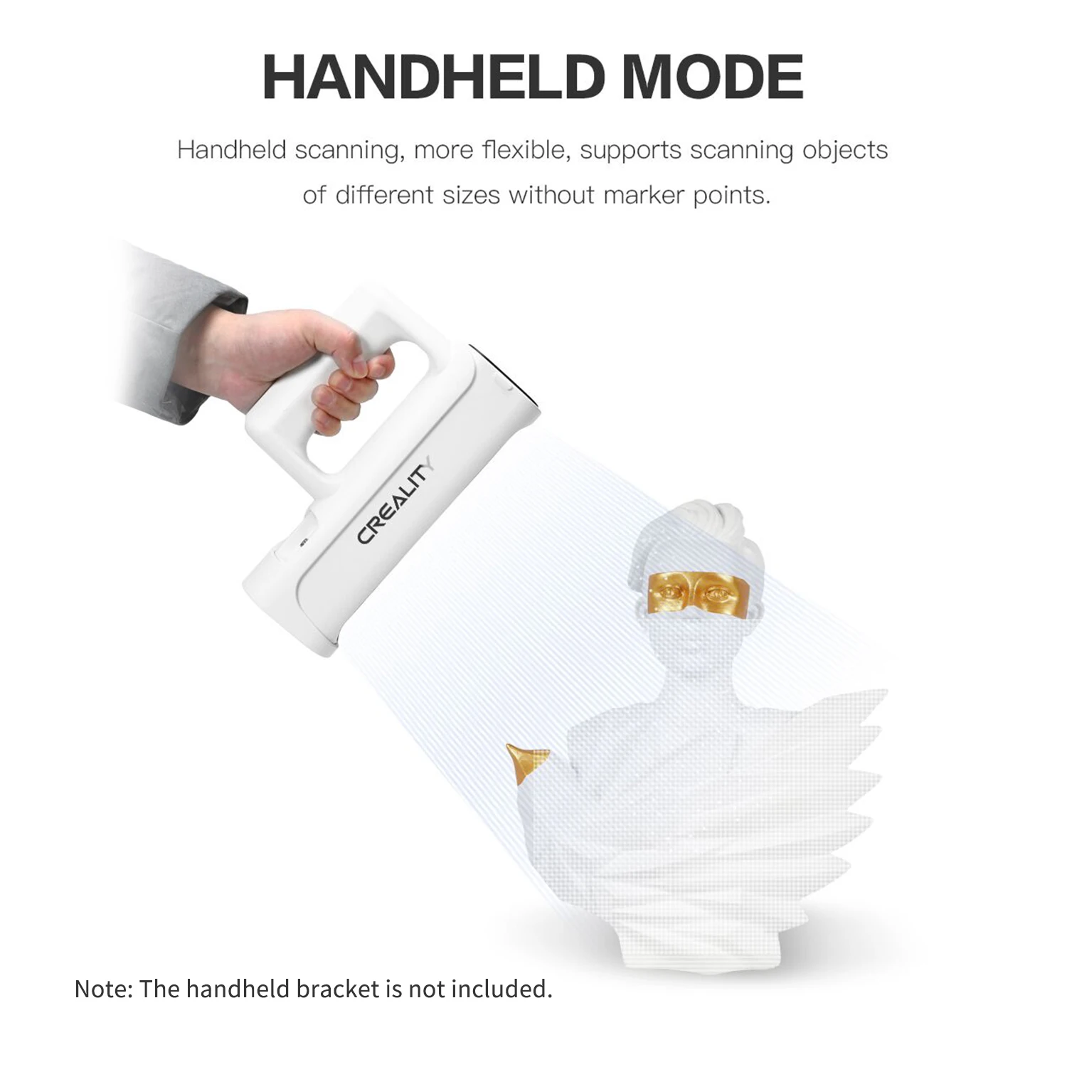 Creality CR-SCAN01 Портативный 3D-сканер моделирования высокой точности с поддержкой вывода OBJ/STL и включенным поворотным столом.