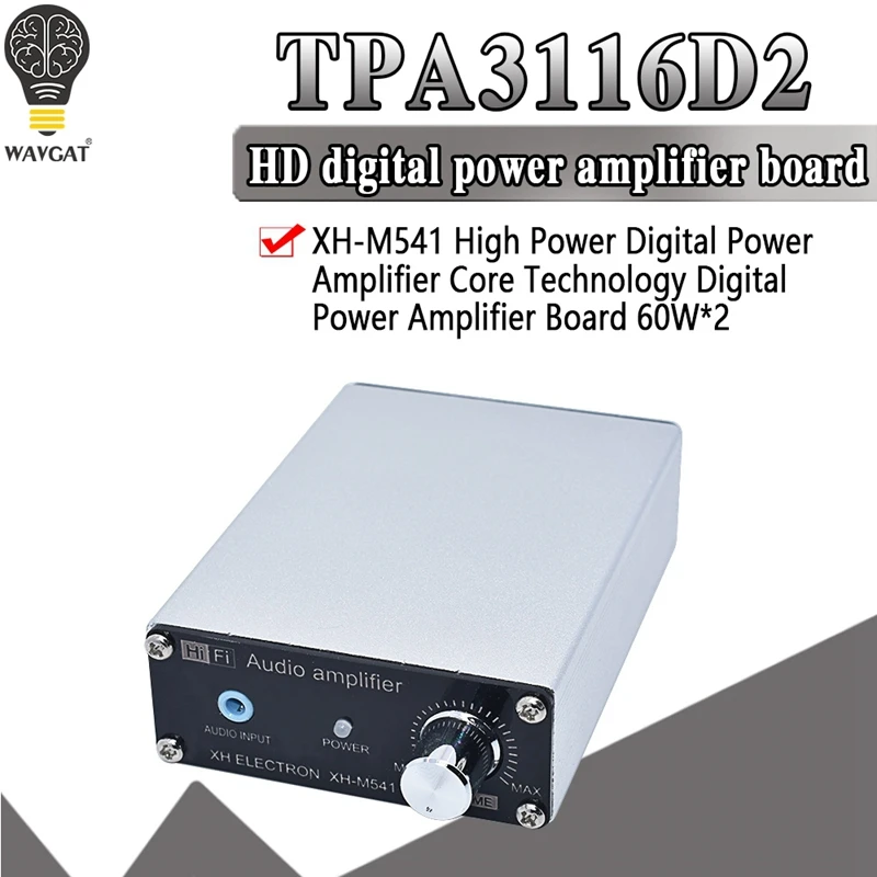 

XH-M541 2X50W High Power Digital Amplifier HIFI Audio Amplifier TPA3116D2 Digital Amplifier Board