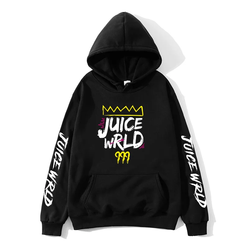 Черно белый и красный свитер с капюшоном J UICEWrld juice wrld juicewrld trap rap rainbow glitch world