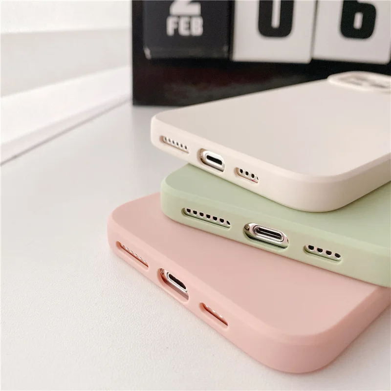 

Candy Color Camera Protection Phone Case For iPhone X XR XS Max 7 8 Plus 12 11 Pro Max Back Cover