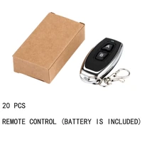 20 pcs rf 2 key remote control learning code 1527 ev1527 for gate garage door controller alarm 433mhz receiver included battery