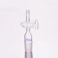straight suction connectorglass valve 2429joint with glass stopcock standard ground mouthflow control adapter 180 degree