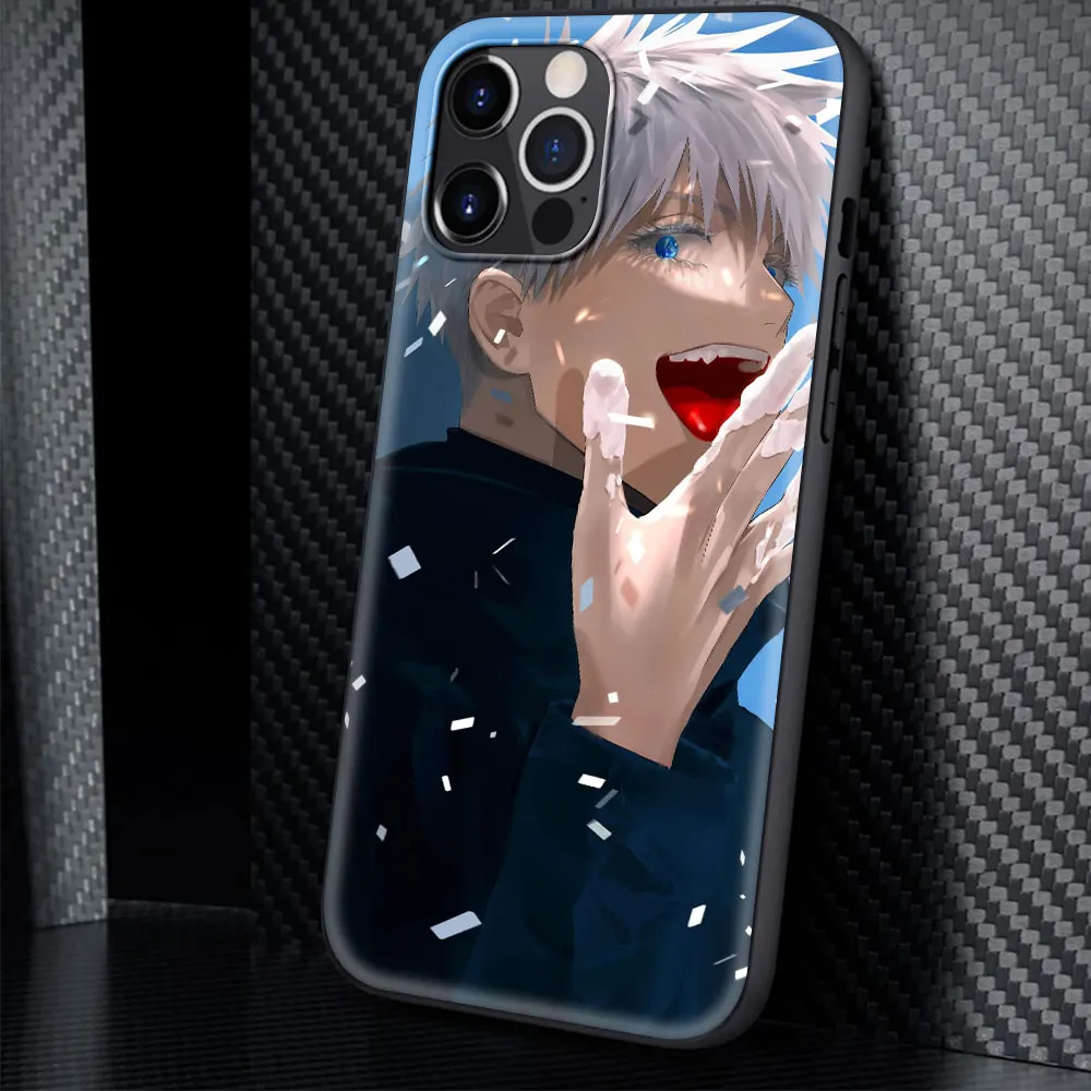 

Jujutsu Kaisen Anime Phone Case for iPhone 11 12 Max Pro 7 8 Plus X XS Max XR SE(2020) 6 6S Plus Soft Shell Coque Cover