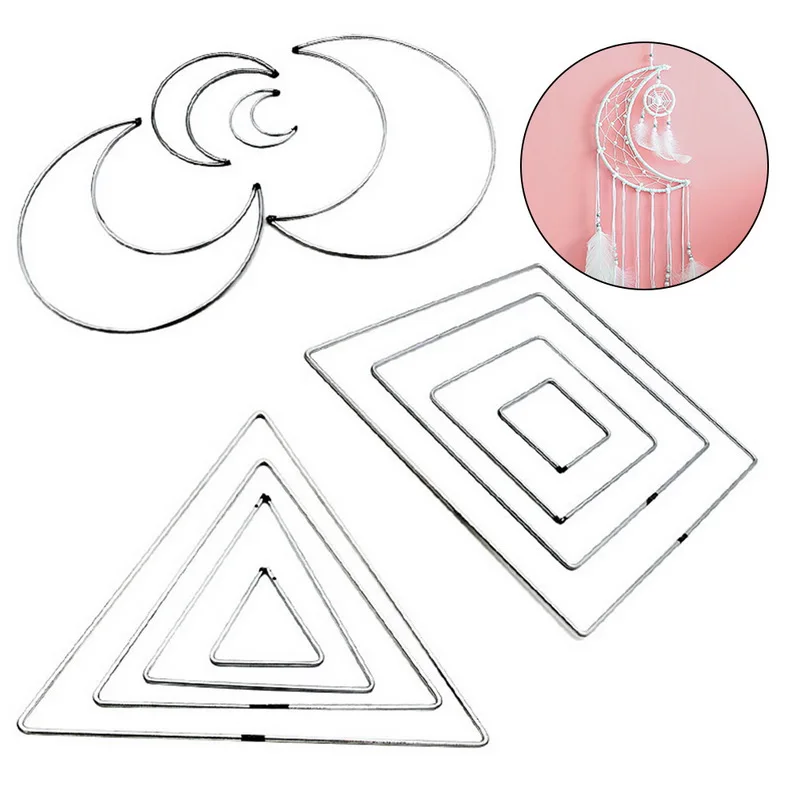 2 шт. металлический Ловец снов Луна квадратные серьги кольца набор сделай сам для