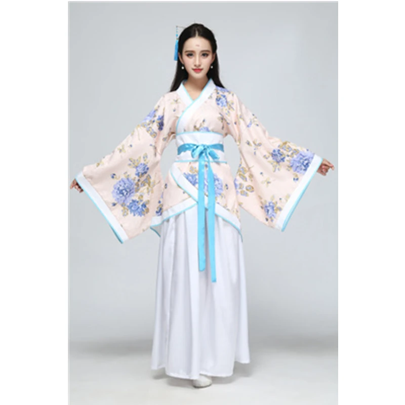Color8 Китайский традиционный новогодний женский костюм для выступлений Hanfu, 14 цветов, Женский праздничный костюм в стиле Тан, платье Чонсам для девочек, ретро костюмы - Цвет: Color8