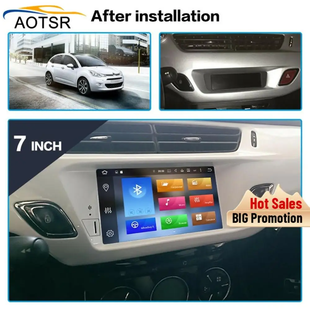 Головное устройство с IPS экраном для Android плеера Citroen C3 DS3 2010 2011 2012 2013 2014 2015 2016