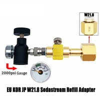 propane bottle refill adapter for sodastream pressure relief switch w21 8 14 copper connector with soda black asa1500 psi gauge