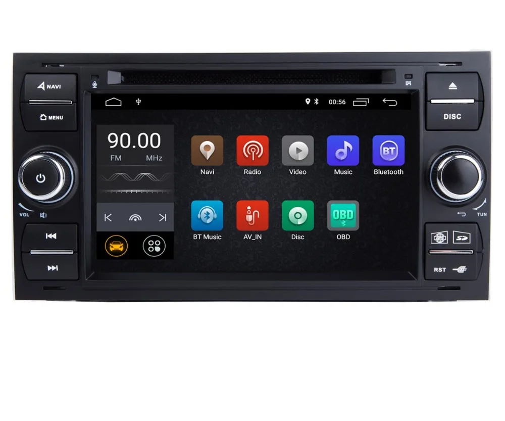 Автомобильный мультимедийный плеер Android 9 gps Авторадио 2 Din 7 дюймов для Ford Mondeo Focus Transit C-MAX S-MAX Fiesta автомобильный dvd-плеер