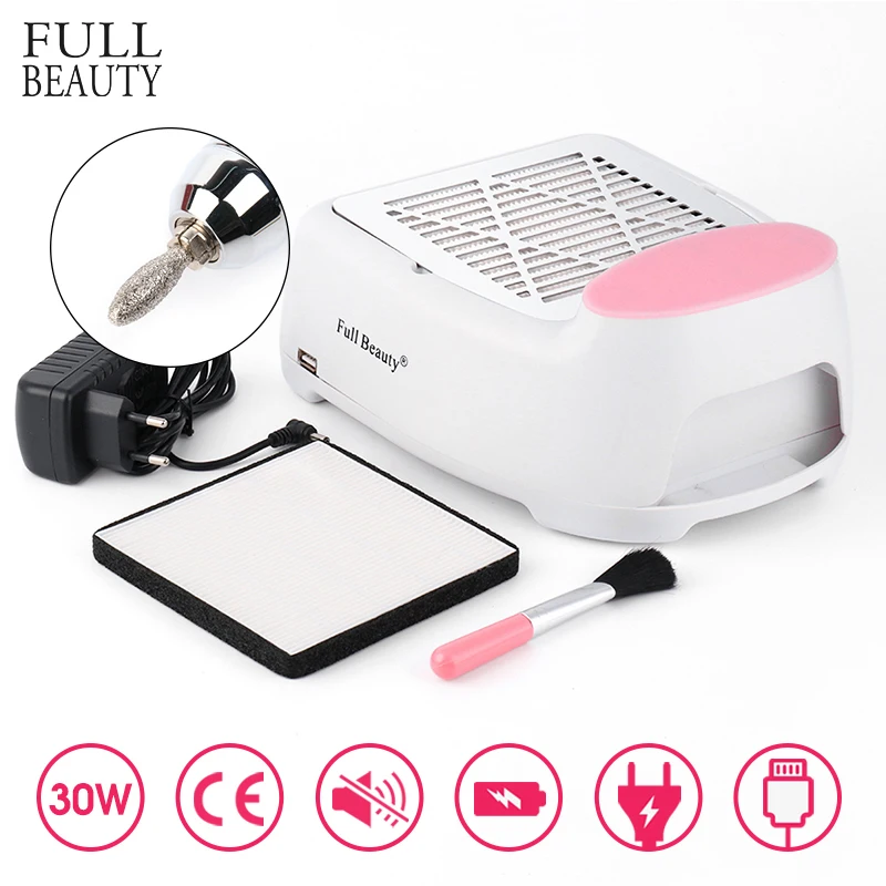 Мощный пылеуловитель для порошка маникюрный пылесос ногтей высокоскоростная