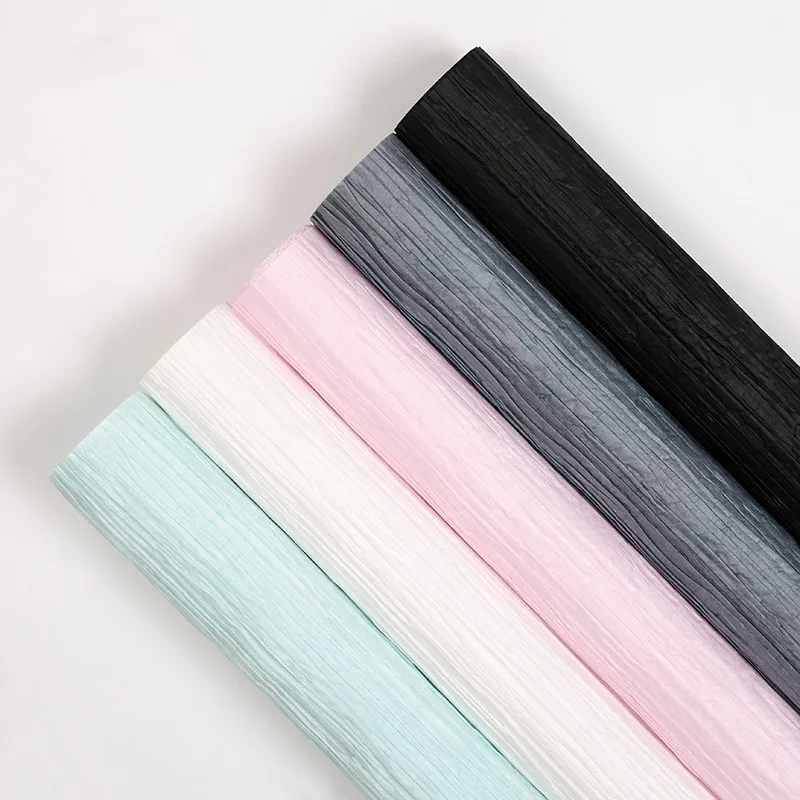 Чистый оригами Бумага Цветок оберточная бумага для букета упаковка сморщенная