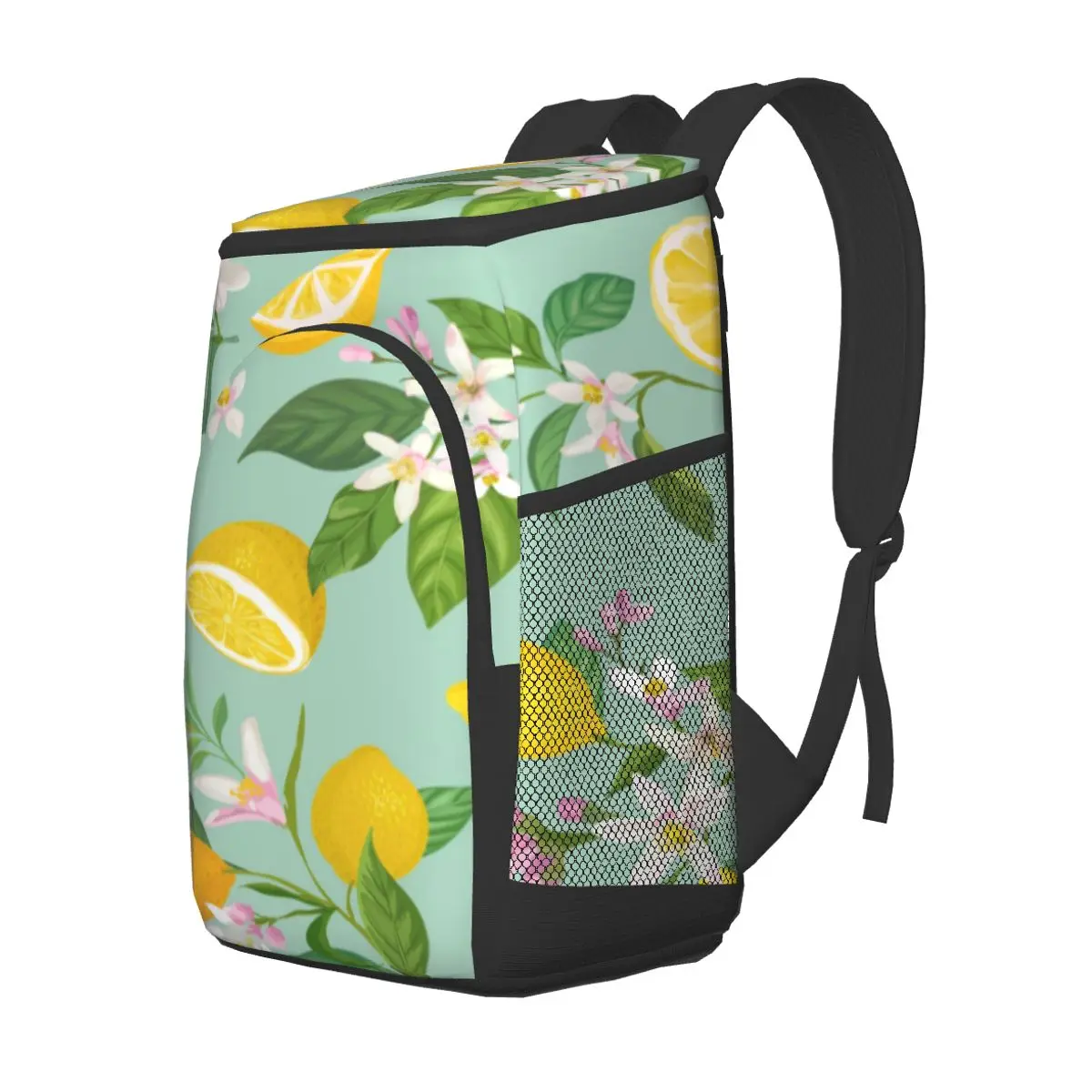 picnic cooler backpack plant fruit lemon floral waterproof thermo bag refrigerator fresh keeping thermal insulated bag free global shipping