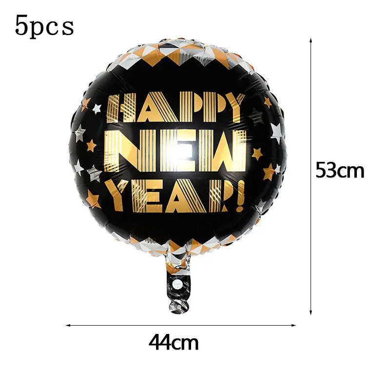 B04-5pcs round globo Год 32 дюймов Фольга шара с цифрой цвета: золотистый, серебристый Радуга цифра воздушные шары Год Вечерние Счастливого Рождества декоративный воздушный шар - Цвет: B04-5pcs round globo