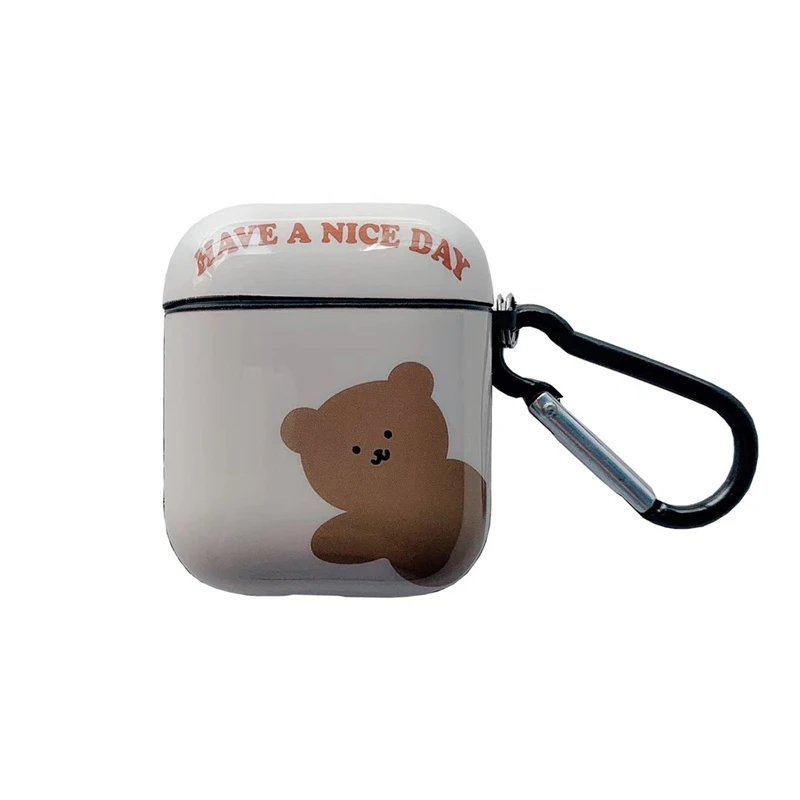 Милая беспроводная гарнитура Daze Bear Have nice day для iPhone airpods 1 2 чехол гарнитуры в стиле