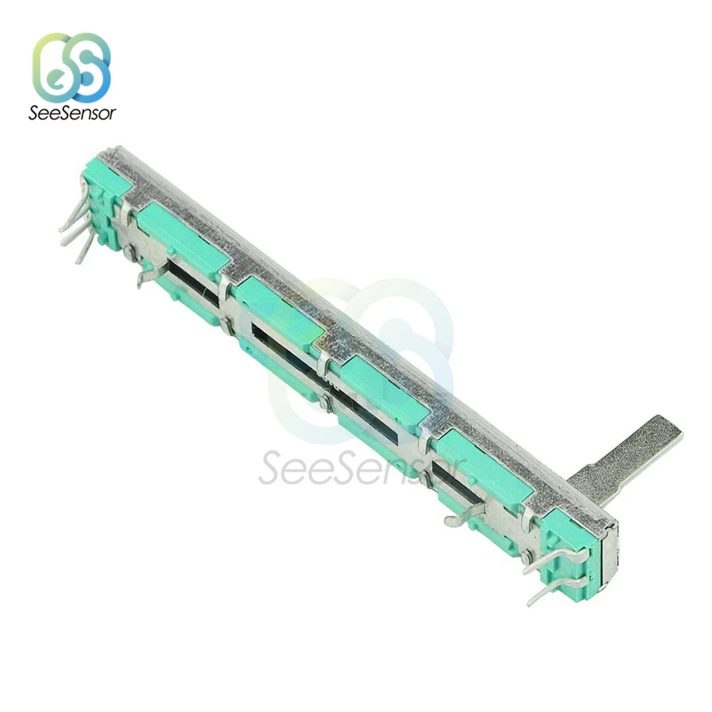 

5 шт./лот B103 B10K Ом Потенциометр миксер Fader 10K 75 мм SC6080GH слайд Регулировка двойной вращающийся углеродный пленочный резистор