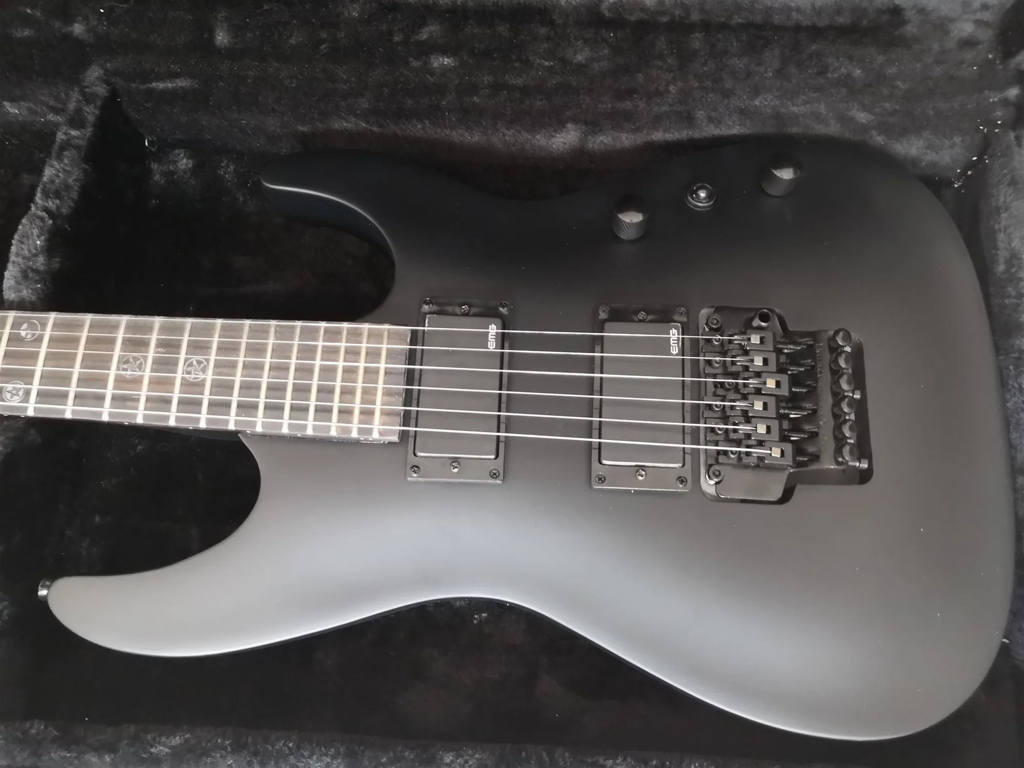 Custom Matt Black Electric Guitar,Rosewood Fretboard HH pickups Black hardware,customized!w-2