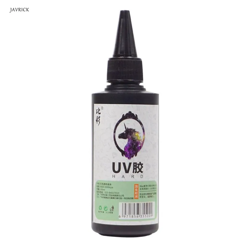 

100ml Crystal Clear Ultraviolet Curing Epoxy Resin Hard UV Glue Solar Cure Sunlight Activated Resin DIY Jewelry Making