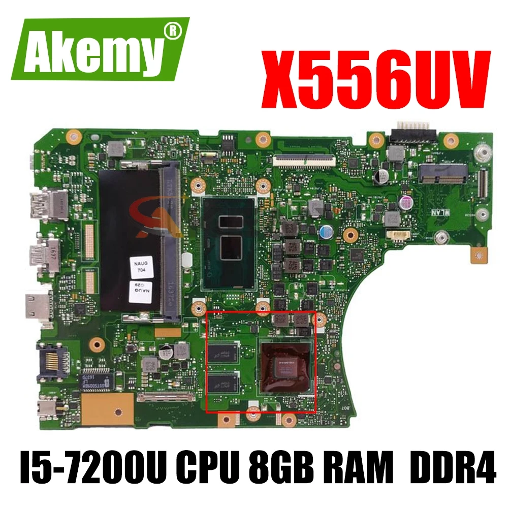 X556UV REV 3 1 для ASUS X556UQ X556UR X556UF X556U X556UQK Материнская плата ноутбука W/ I5 7200U Процессор 8