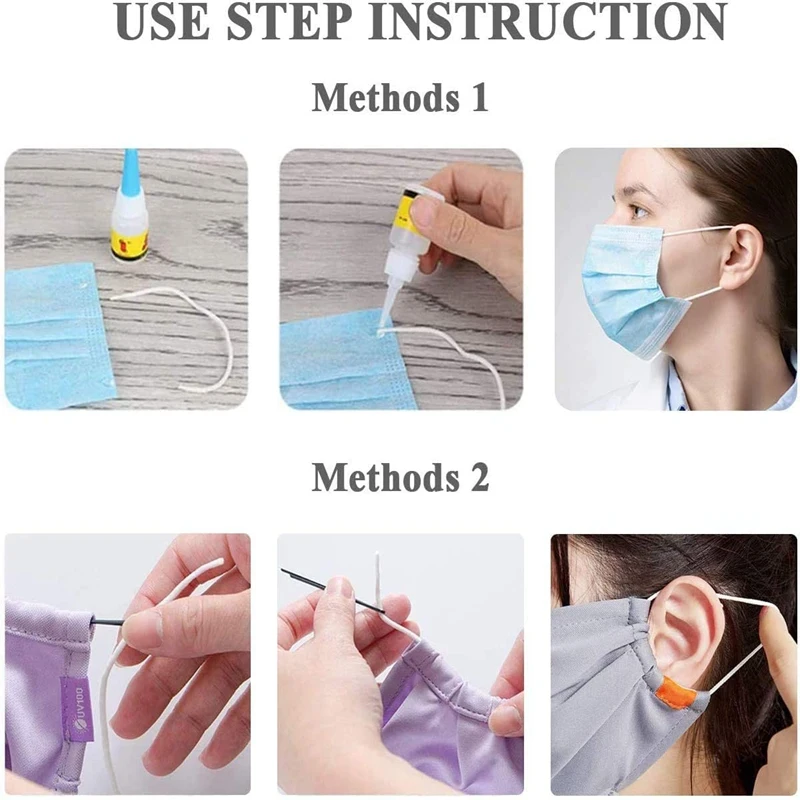 

Hot kf-Elastic Strap White Earloop Cord 1/8-Inch (3mm) Stretchy Ear Tie Rope Handmade String for Sewing (300 Yard)