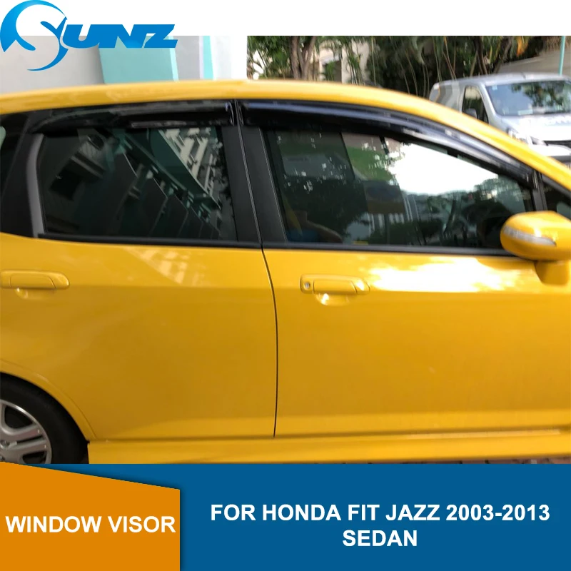 Для HONDA FIT JAZZ 2003-2013 оконный козырек дефлектор защита от дождя для HONDA FIT 2003-2013 SEDAN SUNZ
