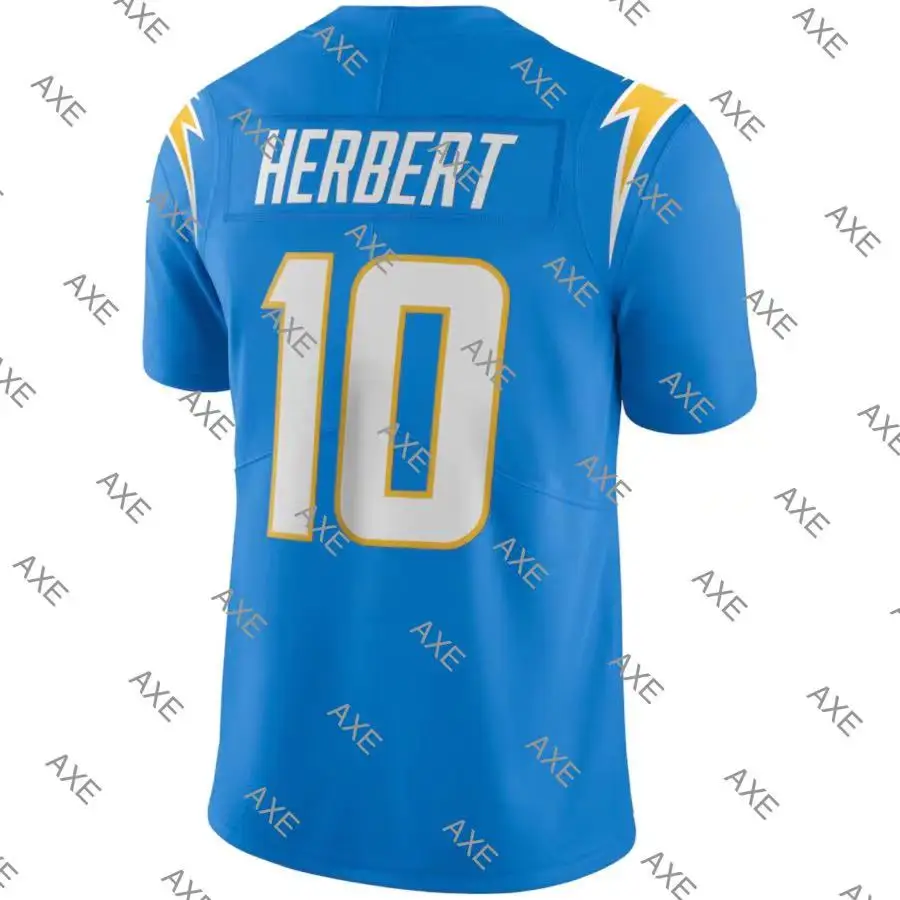 

Customized Stitch American Football Jersey Los Angeles Justin Herbert White Blue Navy Blue Men's Limited Jersey