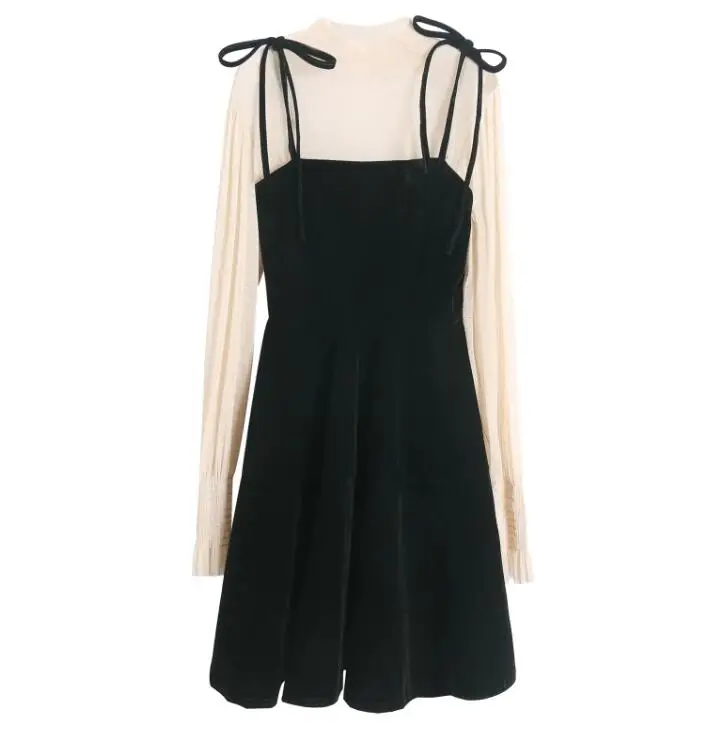 Женские прозрачные рукава фонарика комплект из 2 предметов: топ с длинными