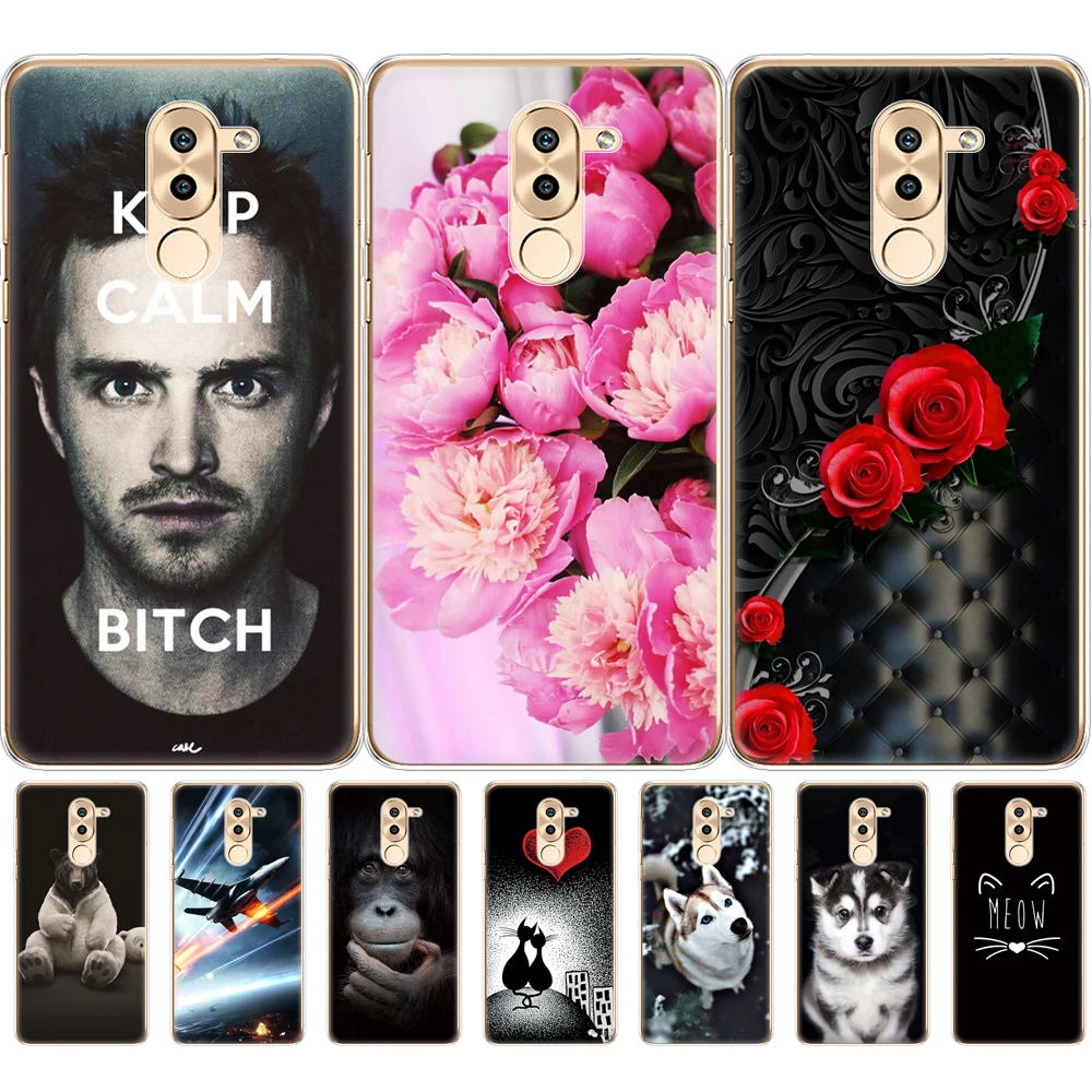 Чехол для Huawei Honor 6X мягкий силиконовый чехол из ТПУ Coque Funda кожаные противоударные