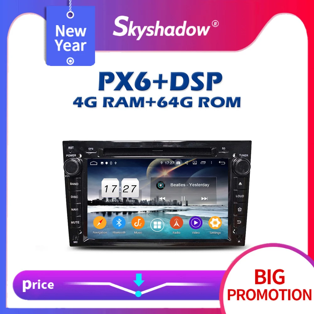 Автомобильный DVD плеер PX6 DSP Android 10 4 Гб + 64 RDS радио wifi GPS карта Bluetooth 5 0 для Opel Vectra Vivaro