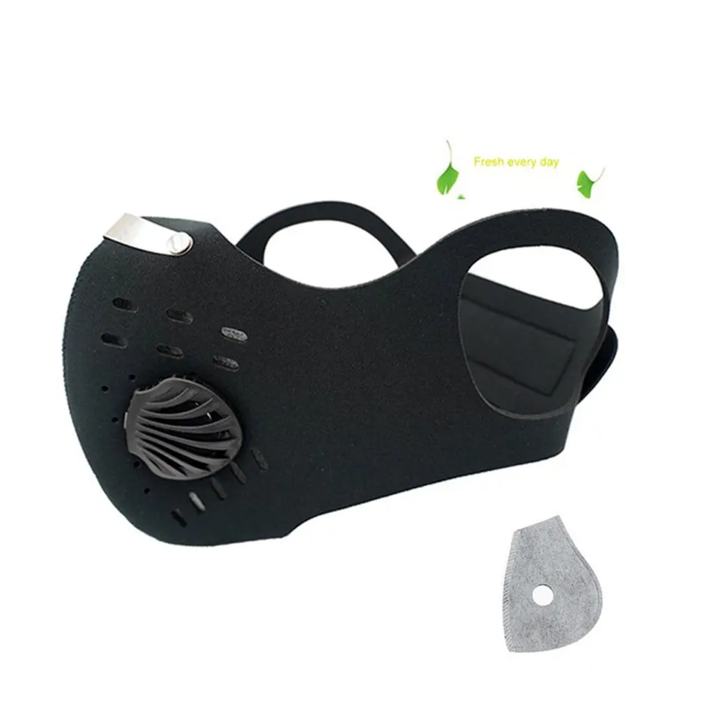 Маска с активированным углем и дыхательным клапаном ветрозащитная теплая