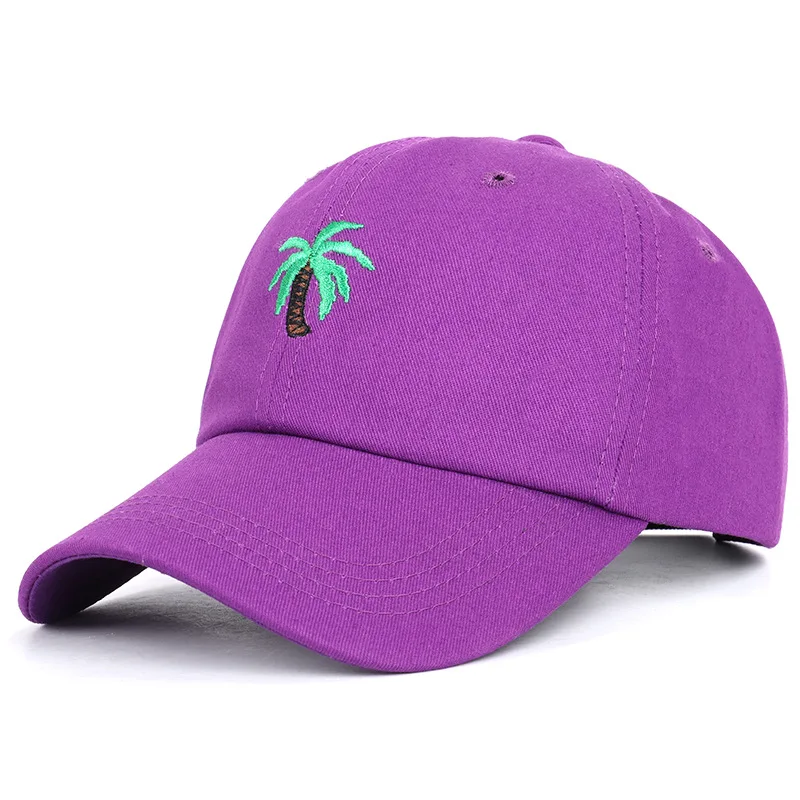 

2020 Palm trees ins style street retro soft top curved eaves cap baseball cap male and female coconut tree hat
