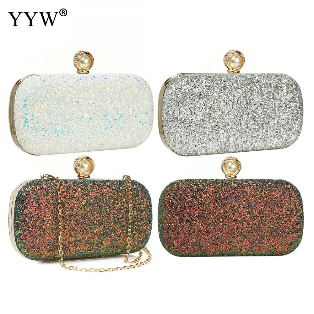 

Meloke new fashion Sequined Scrub Clutch Women's Evening Bags Bling Day Clutches Gold Wedding Purse Female Handbag