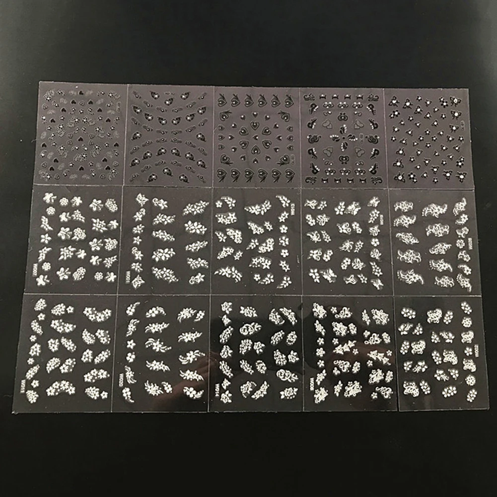 10 шт. 3D дизайн ногтей перевод рисунка стикер Самоклеющиеся DIY Цветочные наклейки дизайн слайдер Декор Маникюр Советы украшения