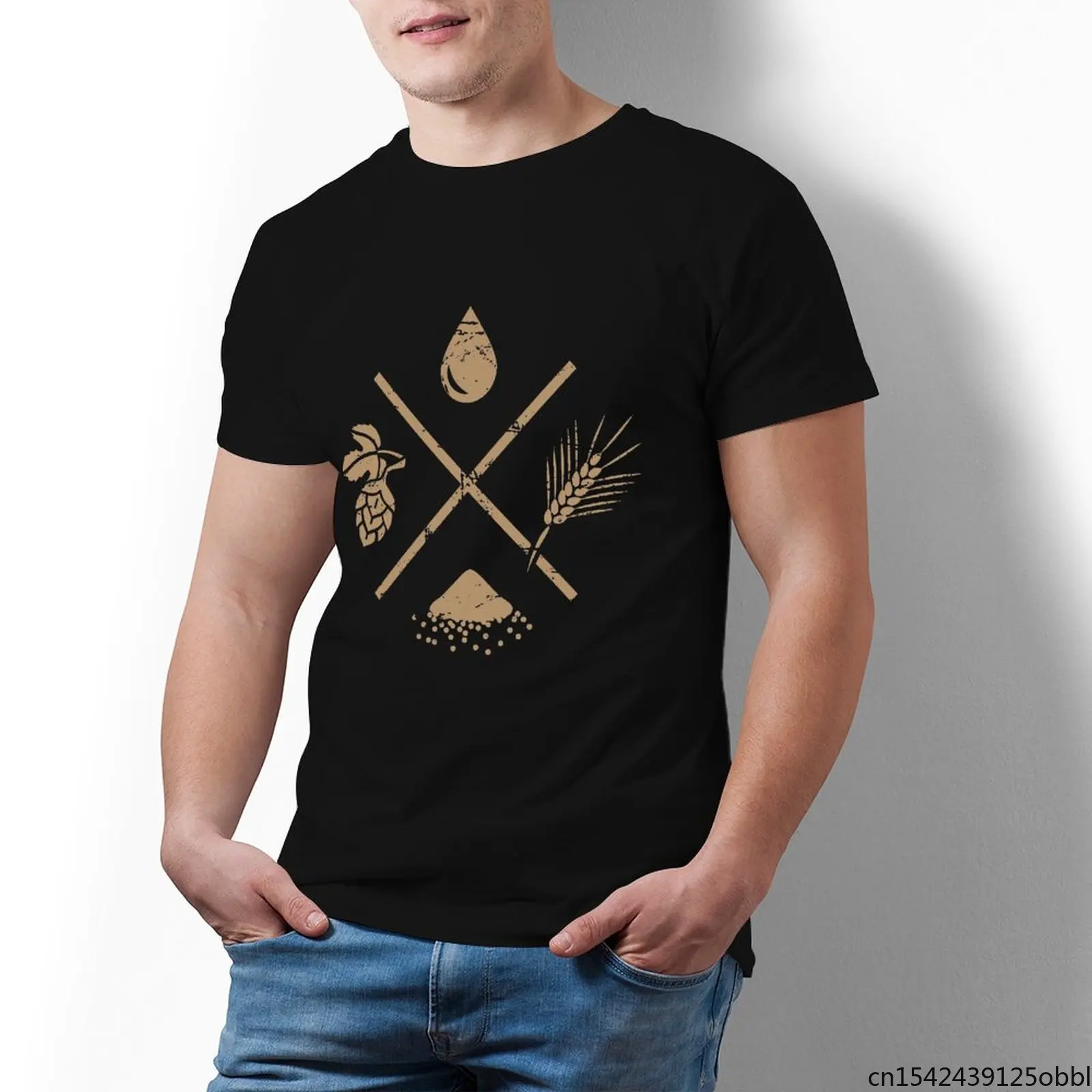 

Beer Funny Short Sleeves Graphic Classic Beer Production T-Shirt Male Oversized Graphic Funny Casual Unisex Plus Size M-5XL