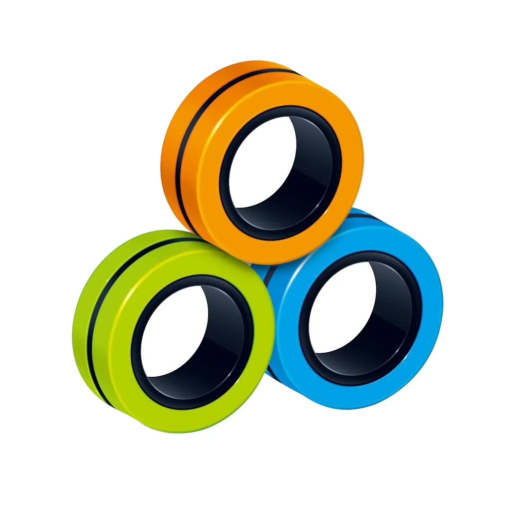

3pc Fidget Toys Magnetic Bracelet Ring Unzip Toy Magic Ring Props Tools Decompression Toys Fidget Toys Magnet Rings Fitget Toys