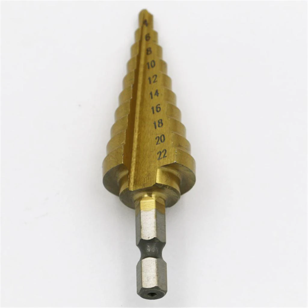 

Step Drill Bit High Speed Steel Cone Drill Bit Hex Shank Cutter