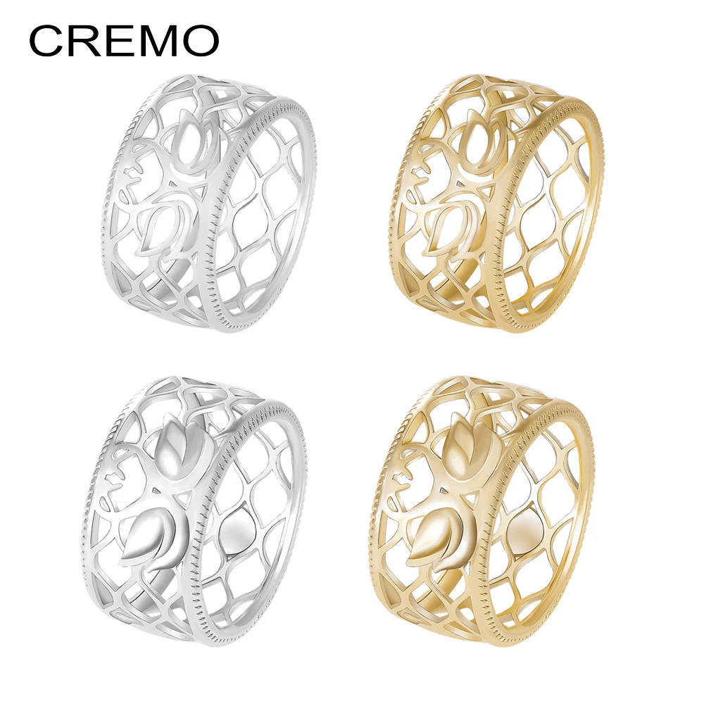 Cremo, кольцо с жирафом, женское, золотое, Сменное, кожаное, полое кольцо, элегантное, Bijoux Femme, кольца на палец, полированное ювелирное изделие