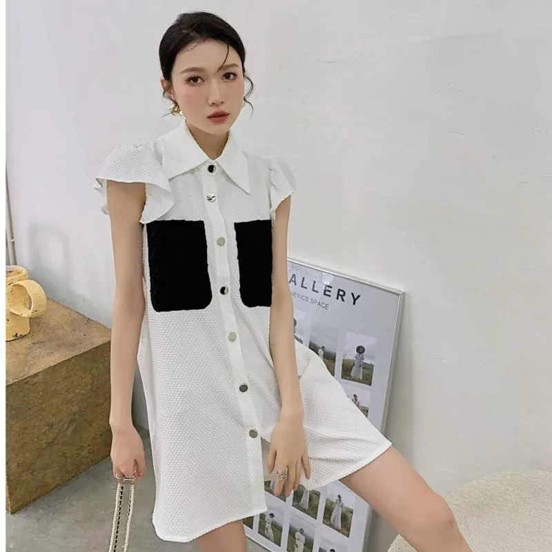 

LANMREM Casual Prom Female Clothing Korean Design Niche Dress T-shirt Summer Women's 2021 New Arrival 2K1128