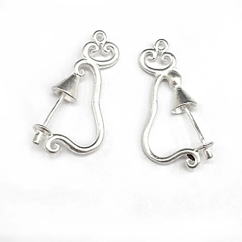 

(E055)10 pieces 24x12mm Matte Silver Color Brass Lamp Charms Pendants Diy Jewelry Findings Accessories Wholesale