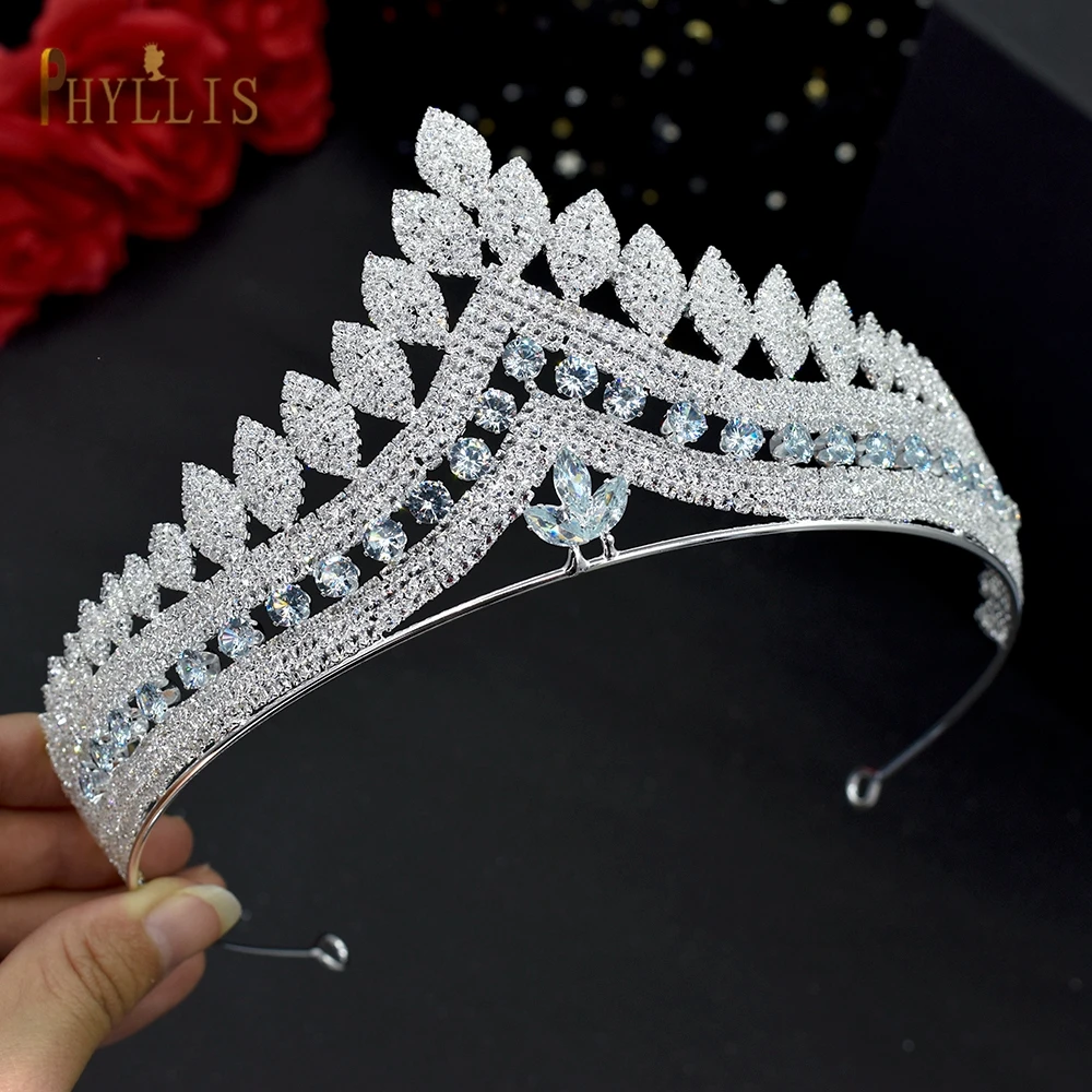 

A374 Elegant Bridal Tiaras and Crowns Zirconia Wedding Hair Accessories Crystal Party Prom Pageant Hair Jewelry Headpieces