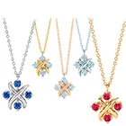 Женское ожерелье с подвеской-крестом, из серебра 925 пробы