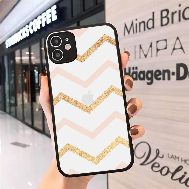 

Love Heart Gold Rose Marble Stripes Phone Cases Matte Transparent for iPhone 7 8 11 12 s mini pro X XS XR MAX Plus cover funda
